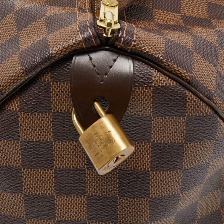 Pre Owned Louis Vuitton Damier Ebene Canvas Speedy 35 Bag