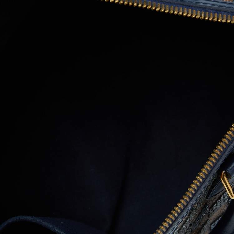 Pre Owned Louis Vuitton Blue Damier Ebene Paillettes Limited Edition Speedy 30 Bag