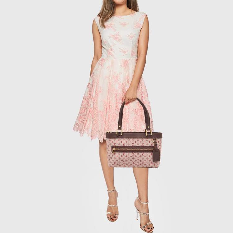 Pre Owned Louis Vuitton Pink Monogram Mini Lin Lucille PM TST Bag