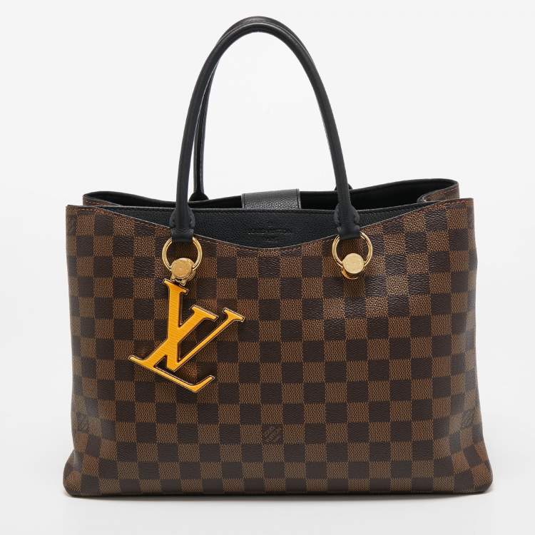Pre Owned Louis Vuitton Black Damier Ebene Canvas LV Riverside Bag