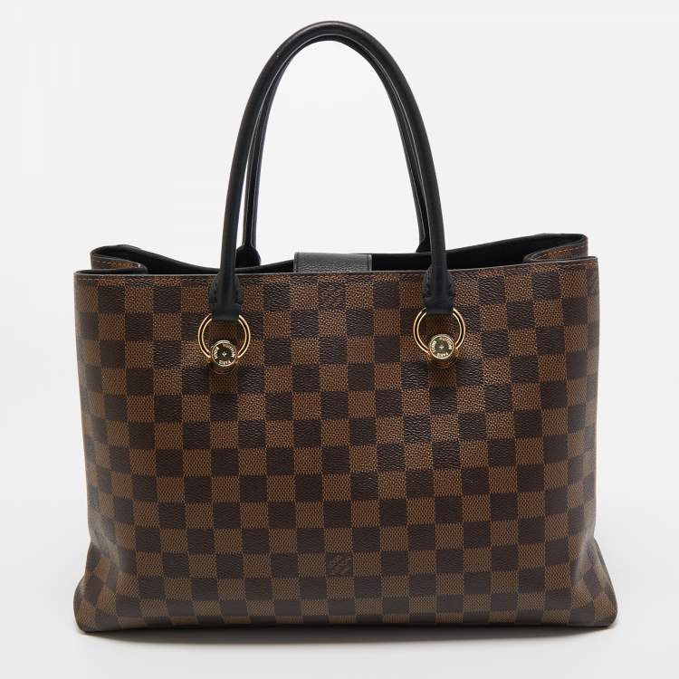 Pre Owned Louis Vuitton Black Damier Ebene Canvas LV Riverside Bag