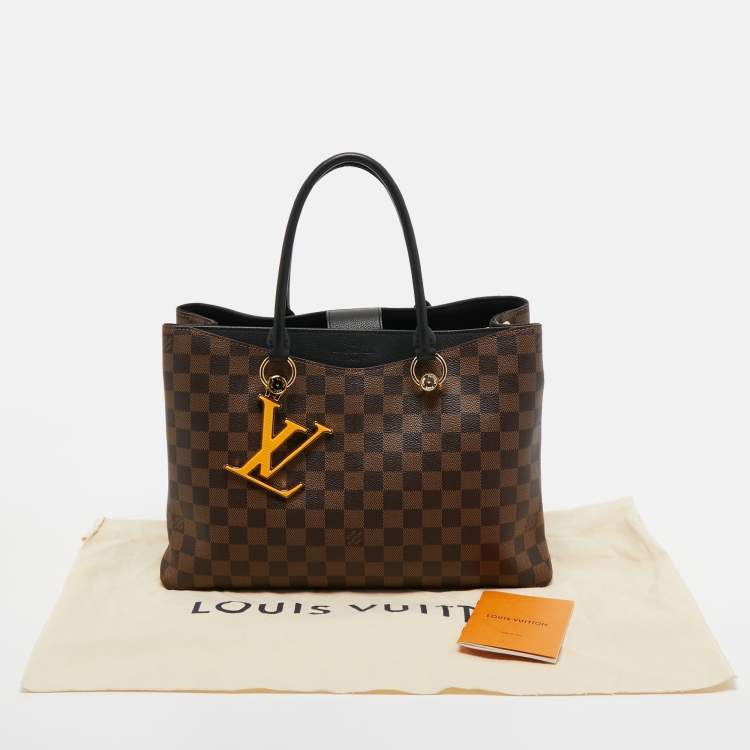 Pre Owned Louis Vuitton Black Damier Ebene Canvas LV Riverside Bag
