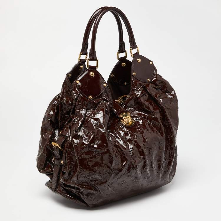مملوكة مسبقًا Louis Vuitton Marron Mahina Patent Leather Surya XL Bag