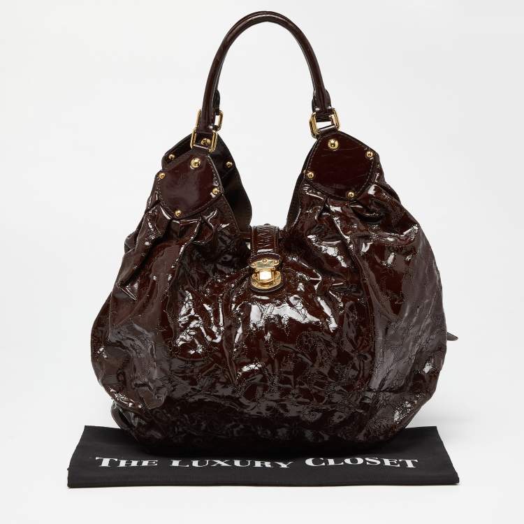مملوكة مسبقًا Louis Vuitton Marron Mahina Patent Leather Surya XL Bag