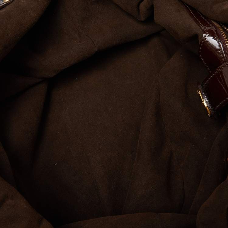 مملوكة مسبقًا Louis Vuitton Marron Mahina Patent Leather Surya XL Bag