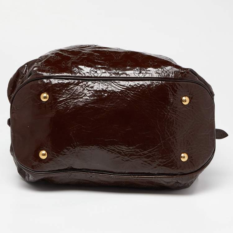 مملوكة مسبقًا Louis Vuitton Marron Mahina Patent Leather Surya XL Bag