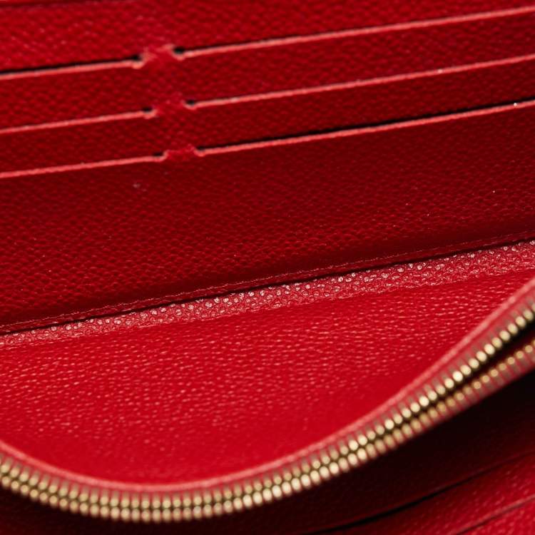 مملوكة مسبقًا Louis Vuitton Red Monogram Empreinte Leather Sarah Wallet