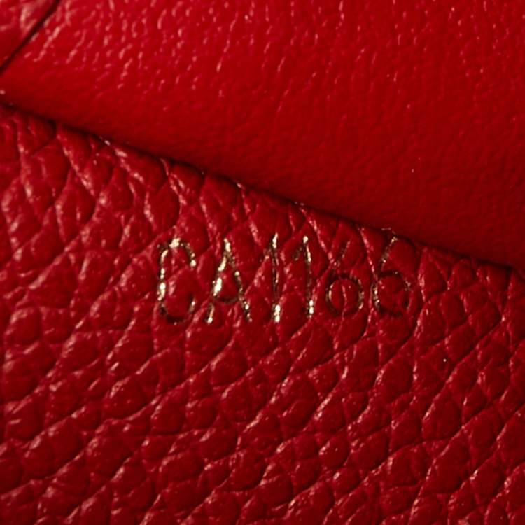 مملوكة مسبقًا Louis Vuitton Red Monogram Empreinte Leather Sarah Wallet