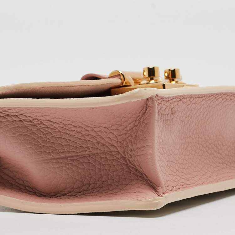 Pre Owned Louis Vuitton Rose Ballerine Damier Azur Canvas Croisette Chain Wallet
