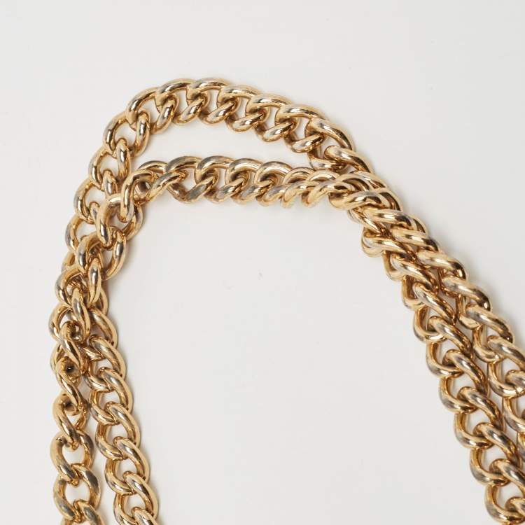 Pre Owned Louis Vuitton Black Patent Leather Chain Louise MM Bag