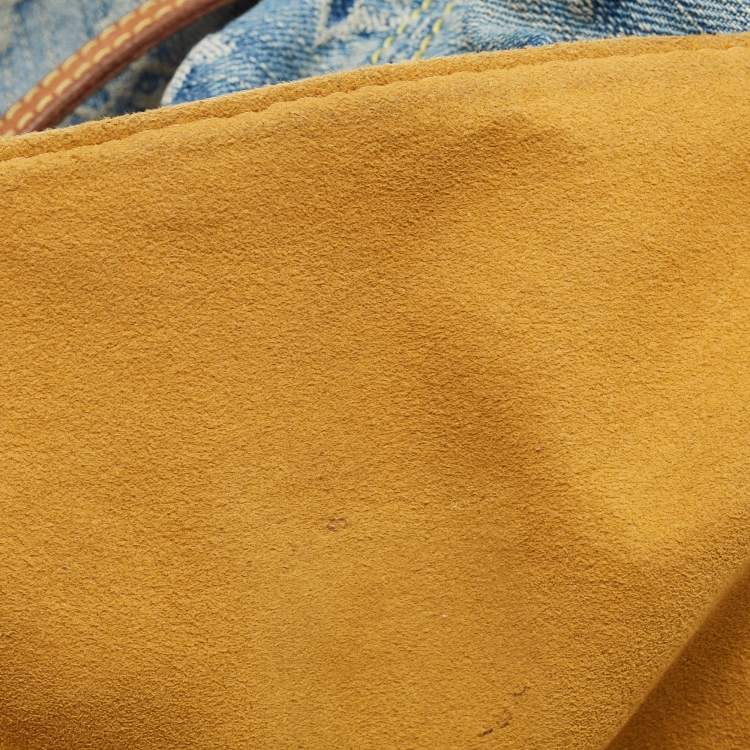 Pre Owned Louis Vuitton Blue Monogram Denim Pleaty Bag