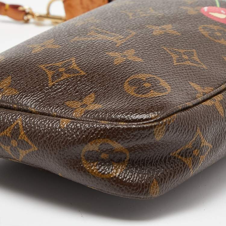 Pre Owned Louis Vuitton Monogram Canvas Cerises Print Accessories Pochette Bag
