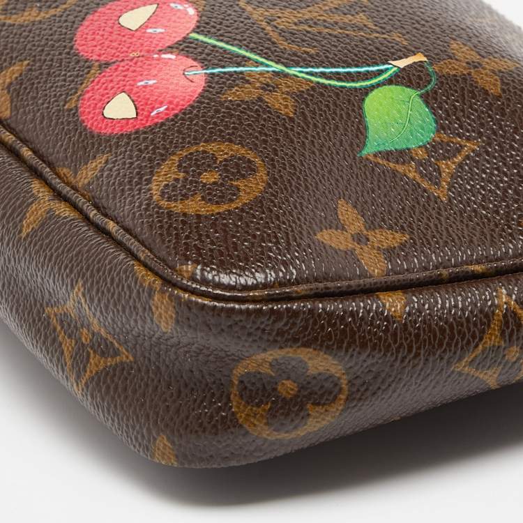 Pre Owned Louis Vuitton Monogram Canvas Cerises Print Accessories Pochette Bag