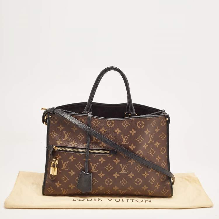 Pre Owned Louis Vuitton Black Monogram Canvas Popincourt MM Bag