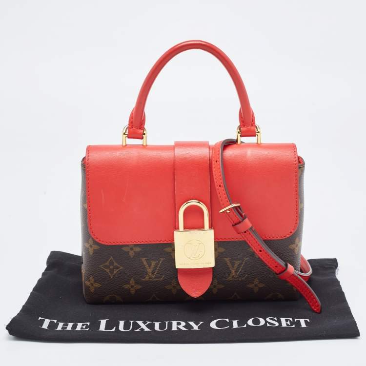 Pre Owned Louis Vuitton Coquelicot Monogram Canvas Locky BB Bag