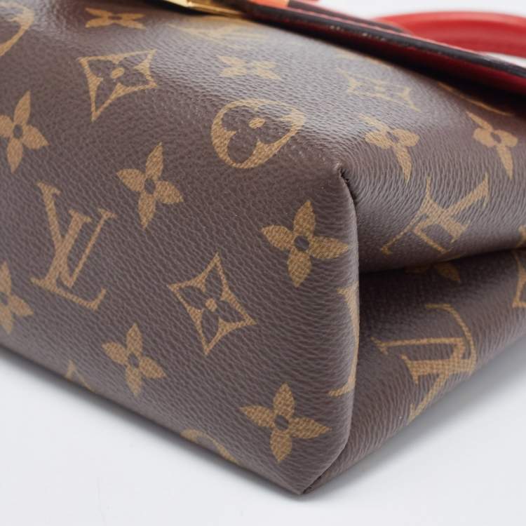 Pre Owned Louis Vuitton Coquelicot Monogram Canvas Locky BB Bag
