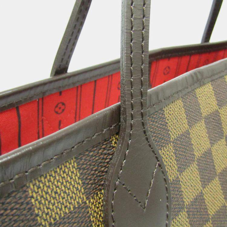 Pre Owned Louis Vuitton Brown Damier Ebene Canvas Neverfull MM Tote Bag
