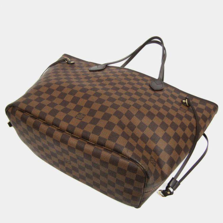 Pre Owned Louis Vuitton Brown Damier Ebene Canvas Neverfull MM Tote Bag