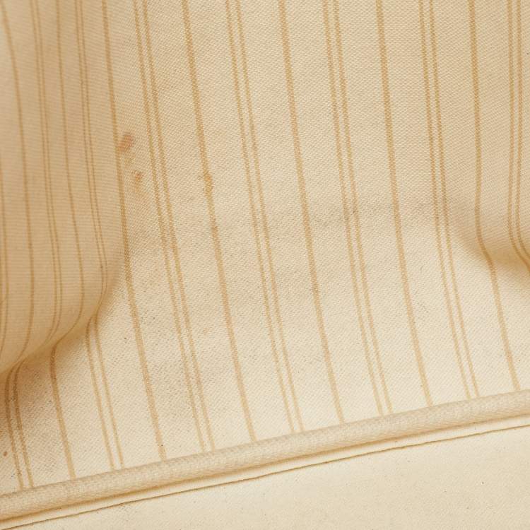 Pre Owned Louis Vuitton White Canvas Damier Azur Neverfull MM Tote Bag