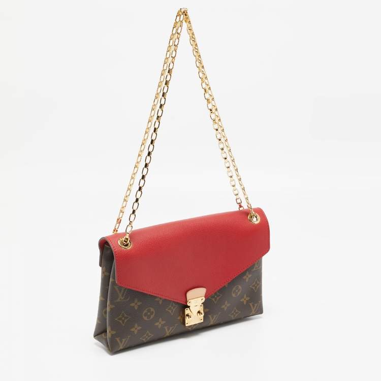 Pre Owned Louis Vuitton Cherry Monogram Canvas Pallas Chain Bag