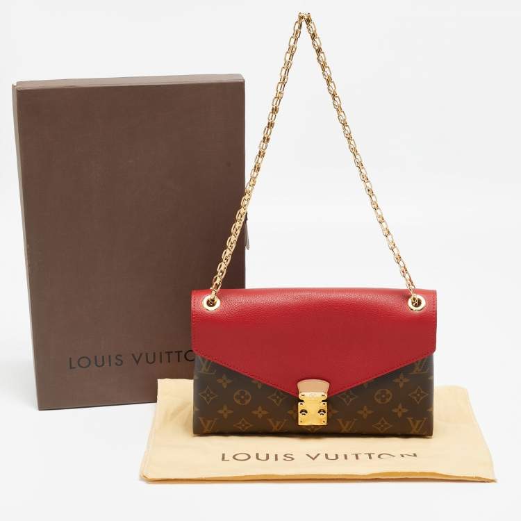 Pre Owned Louis Vuitton Cherry Monogram Canvas Pallas Chain Bag