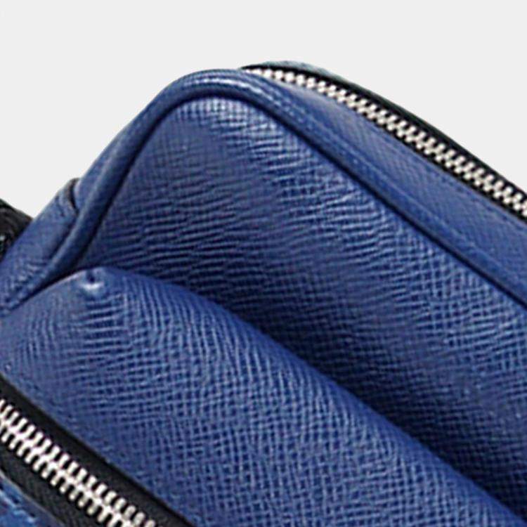 Pre Owned Louis Vuitton Blue Monogram Taigarama Outdoor Messenger