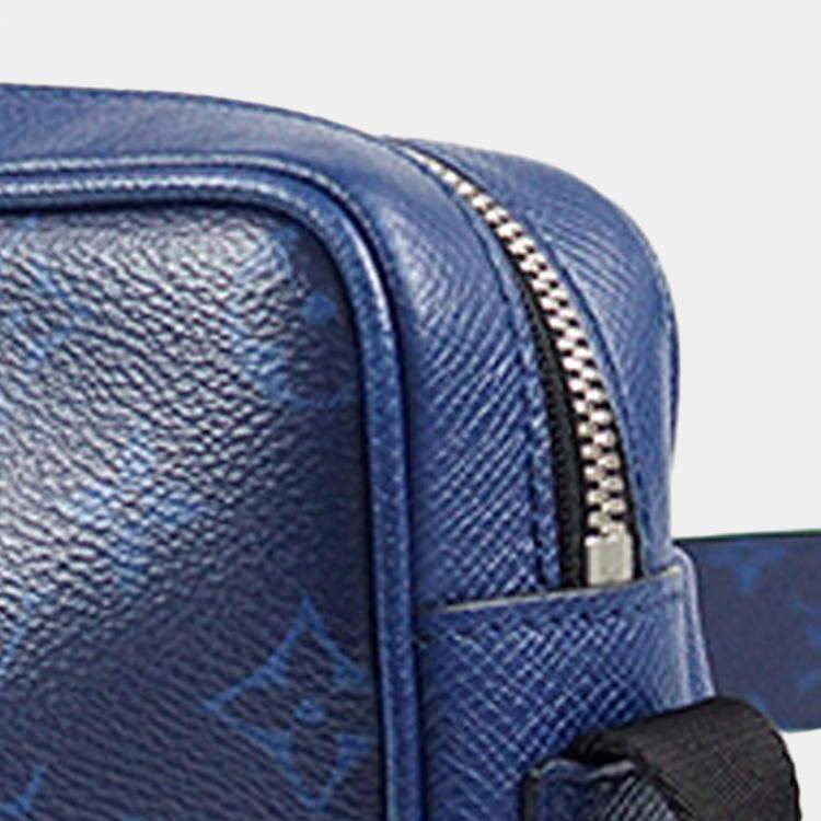 Pre Owned Louis Vuitton Blue Monogram Taigarama Outdoor Messenger