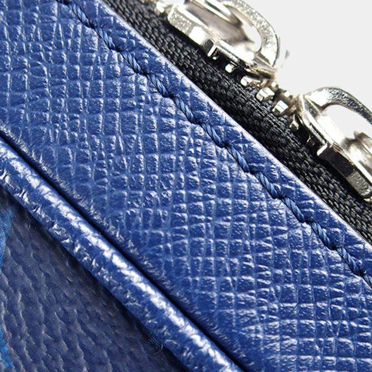 Pre Owned Louis Vuitton Blue Monogram Taigarama Outdoor Messenger