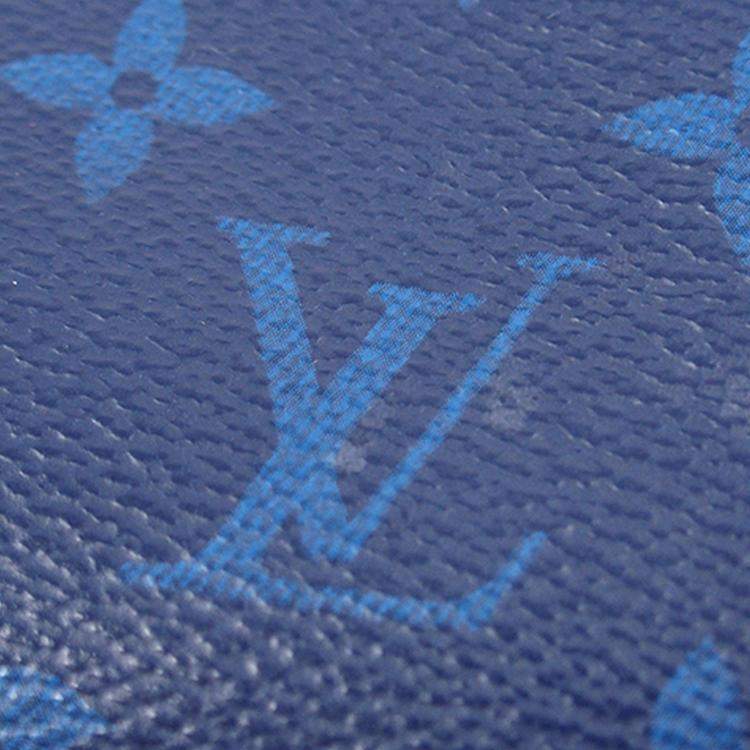 Pre Owned Louis Vuitton Blue Monogram Taigarama Outdoor Messenger