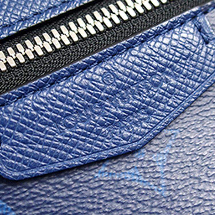 Pre Owned Louis Vuitton Blue Monogram Taigarama Outdoor Messenger