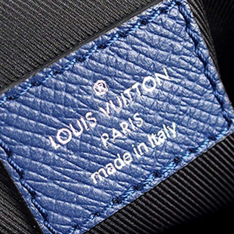 Pre Owned Louis Vuitton Blue Monogram Taigarama Outdoor Messenger