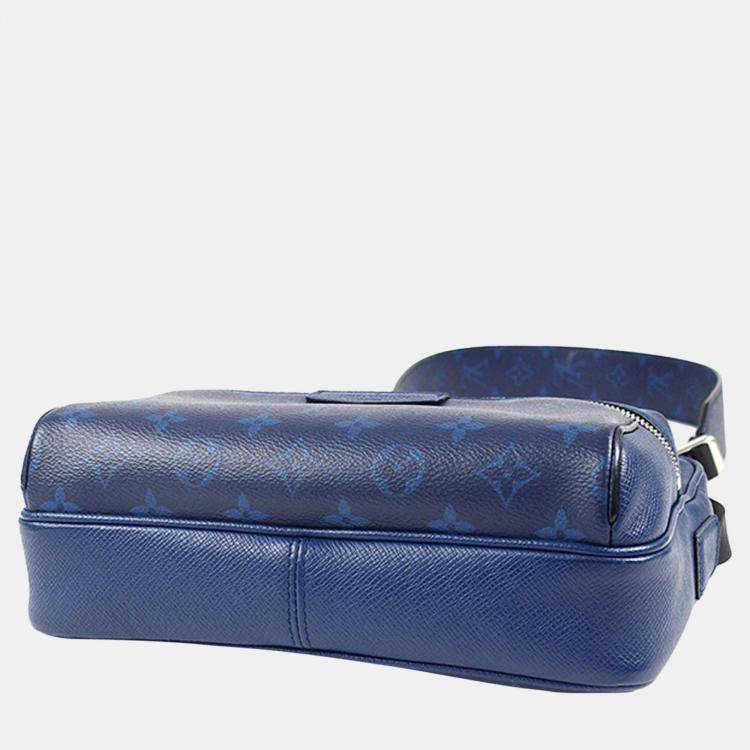 Pre Owned Louis Vuitton Blue Monogram Taigarama Outdoor Messenger