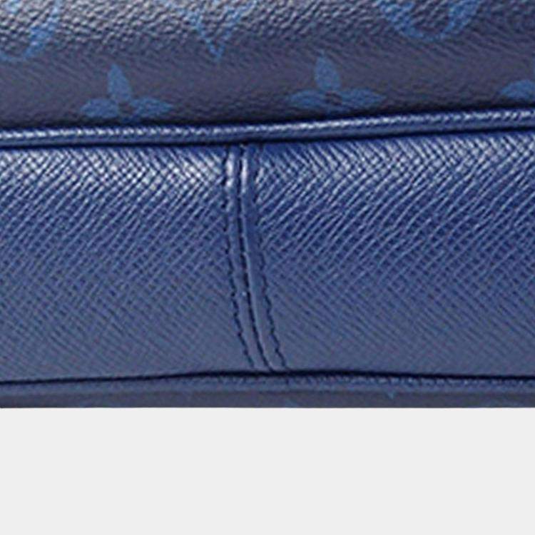 Pre Owned Louis Vuitton Blue Monogram Taigarama Outdoor Messenger