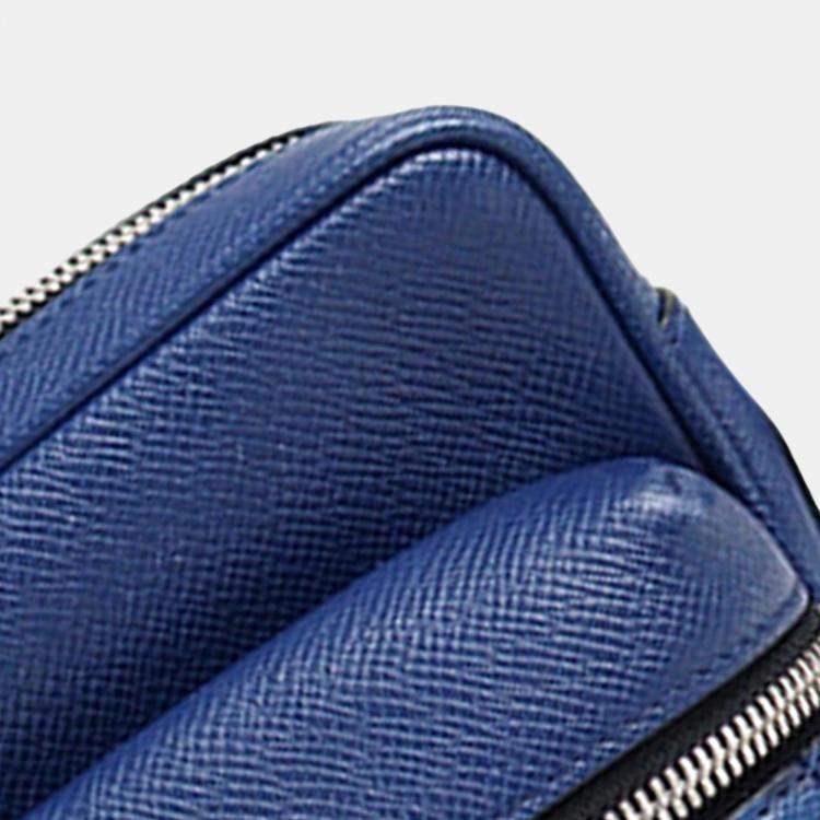 Pre Owned Louis Vuitton Blue Monogram Taigarama Outdoor Messenger