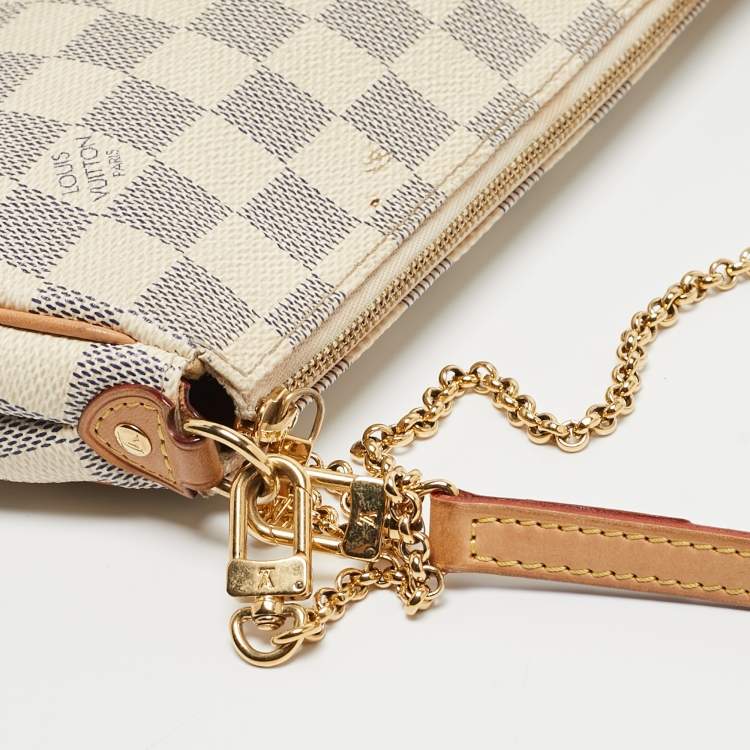 Pre Owned Louis Vuitton Damier Azur Canvas Eva Pochette