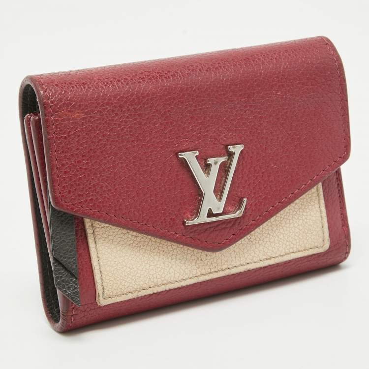 Pre Owned Louis Vuitton Bicolor Leather MyLockMe Compact Wallet