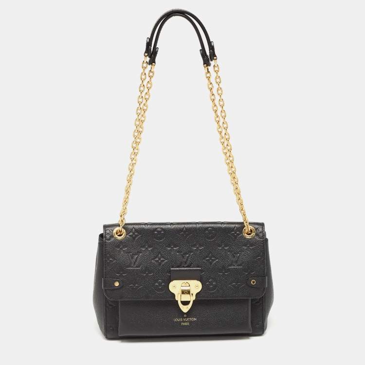 Louis Vuitton Noir Monogram Empreinte Leather Vavin PM Bag