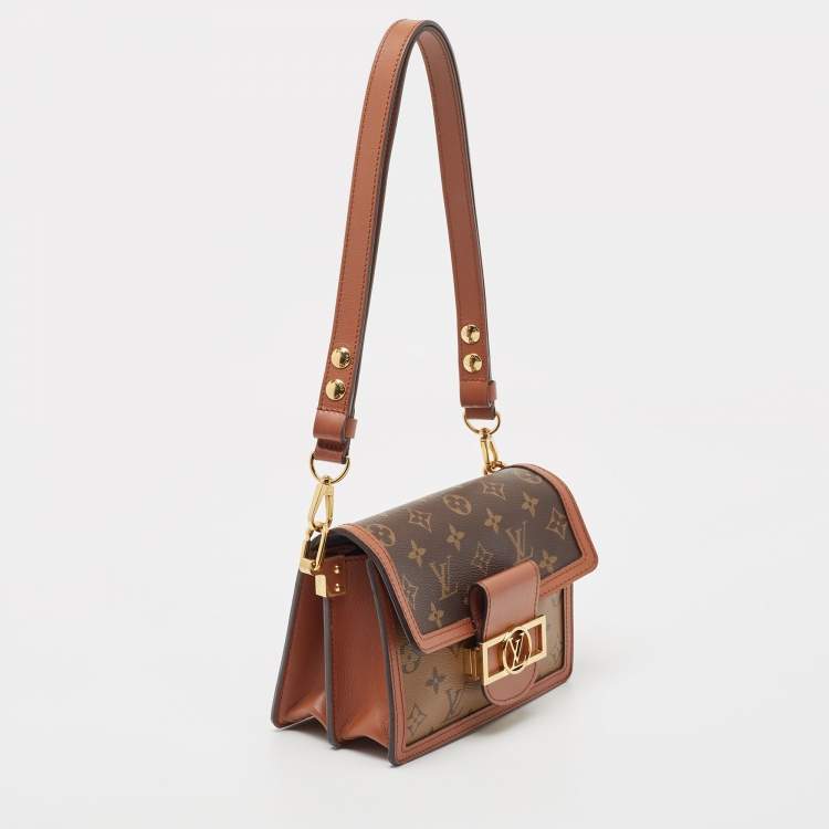 Pre Owned Louis Vuitton Monogram/Monogram Reverse Canvas Dauphine Mini Bag