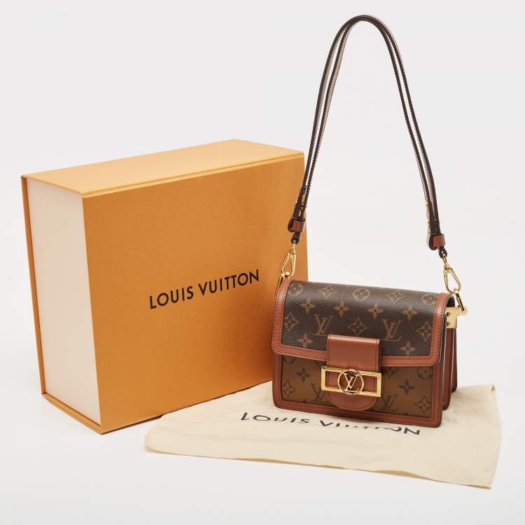 Pre Owned Louis Vuitton Monogram/Monogram Reverse Canvas Dauphine Mini Bag