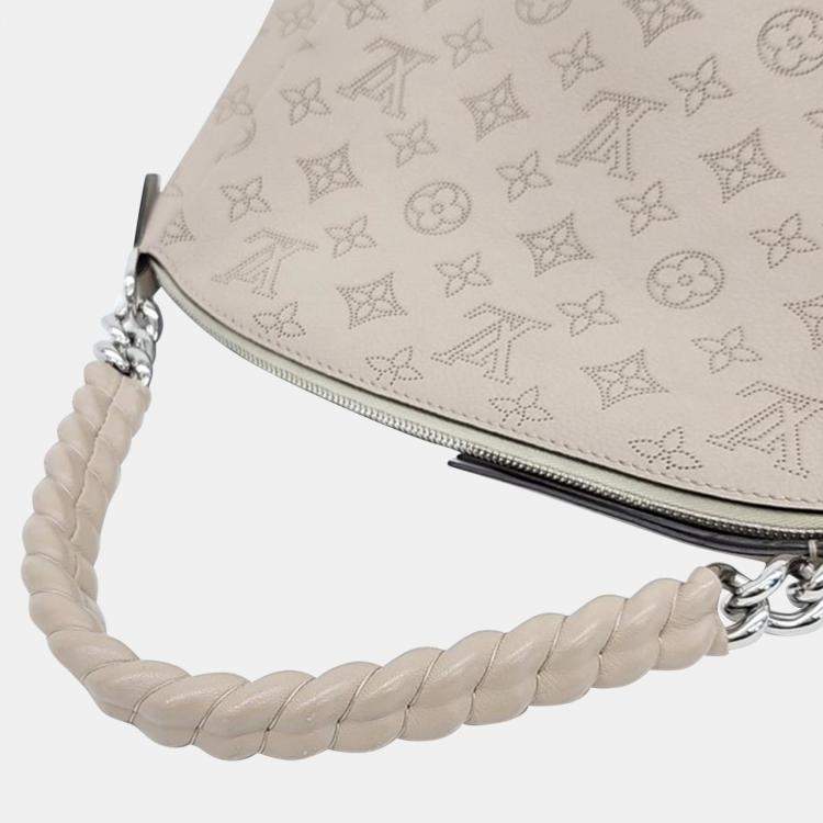 Pre Owned Louis Vuitton Beige Mahina Leather Babylon BB Bag