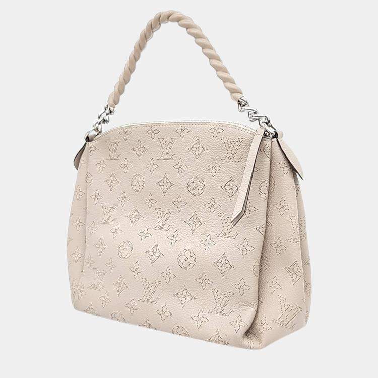Pre Owned Louis Vuitton Beige Mahina Leather Babylon BB Bag