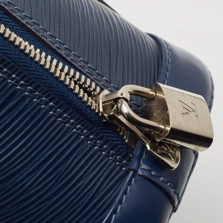 Pre Owned Louis Vuitton Myrtille Blue Epi Leather Alma BB Bag