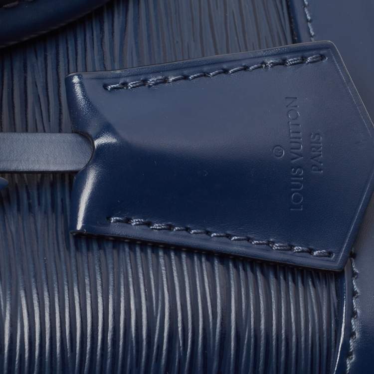 Pre Owned Louis Vuitton Myrtille Blue Epi Leather Alma BB Bag