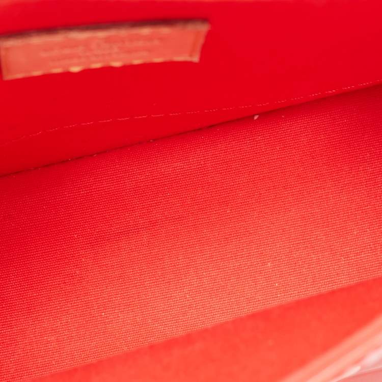 Pre Owned Louis Vuitton Rouge Grenadine Monogram Vernis Bellflower PM Bag