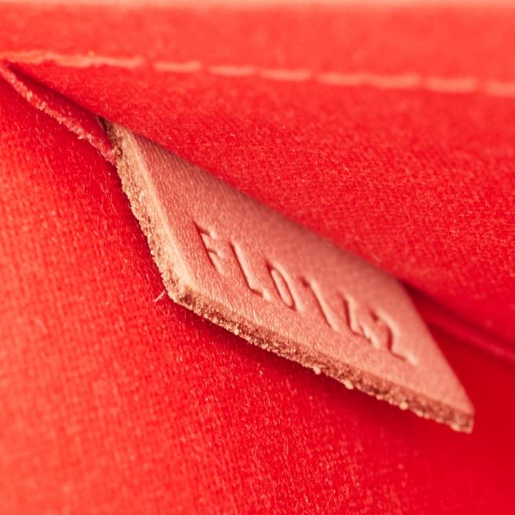 Pre Owned Louis Vuitton Rouge Grenadine Monogram Vernis Bellflower PM Bag