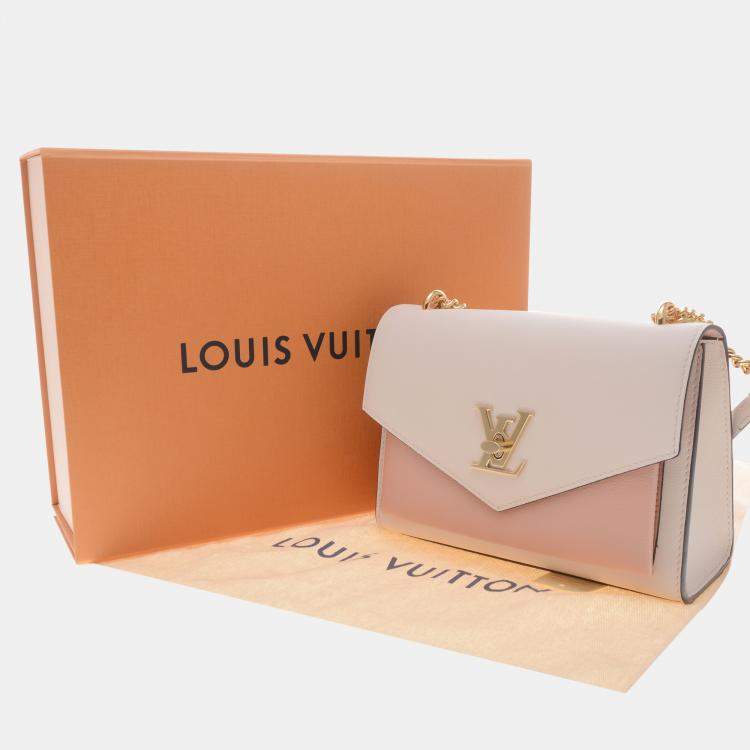Pre Owned Louis Vuitton White/Pink MyLockMe Chain Bag