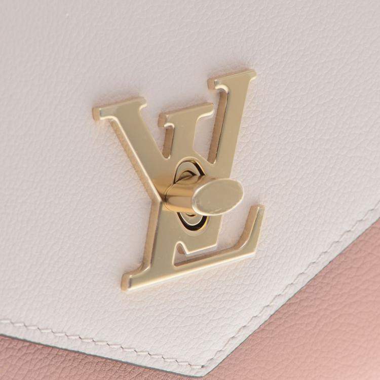 Pre Owned Louis Vuitton White/Pink MyLockMe Chain Bag