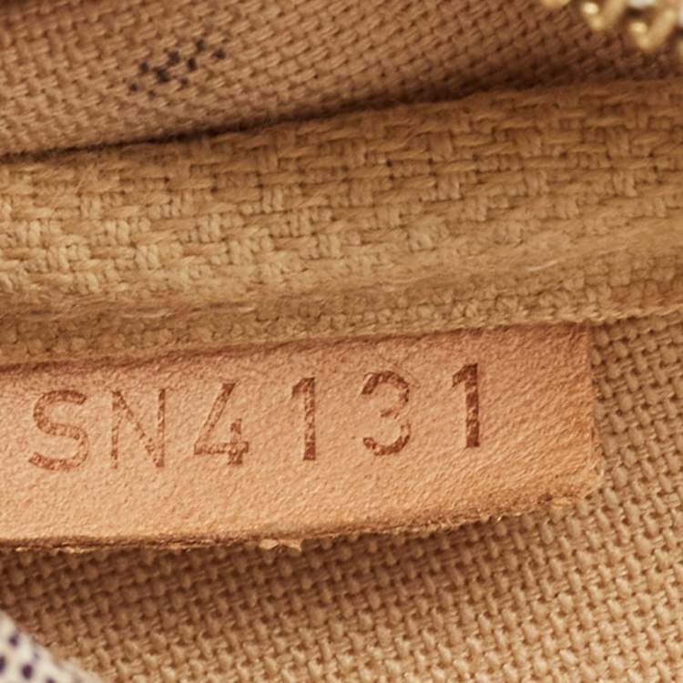 Pre Owned Louis Vuitton Damier Azur Canvas Eva Pochette Bag