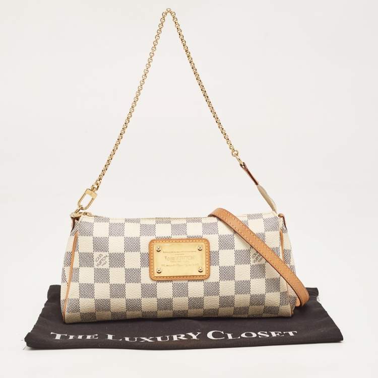 Pre Owned Louis Vuitton Damier Azur Canvas Eva Pochette Bag