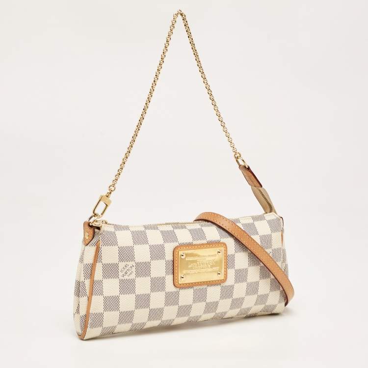 Pre Owned Louis Vuitton Damier Azur Canvas Eva Pochette Bag